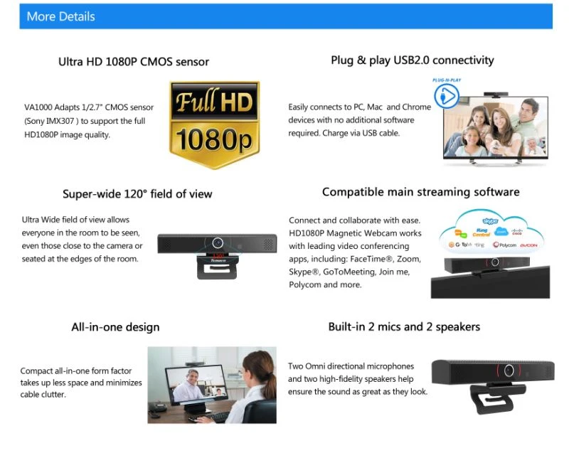 All-in-one Video Conference Cam With Speakerphone All-in-one Video Conference Cam With Speakerphone