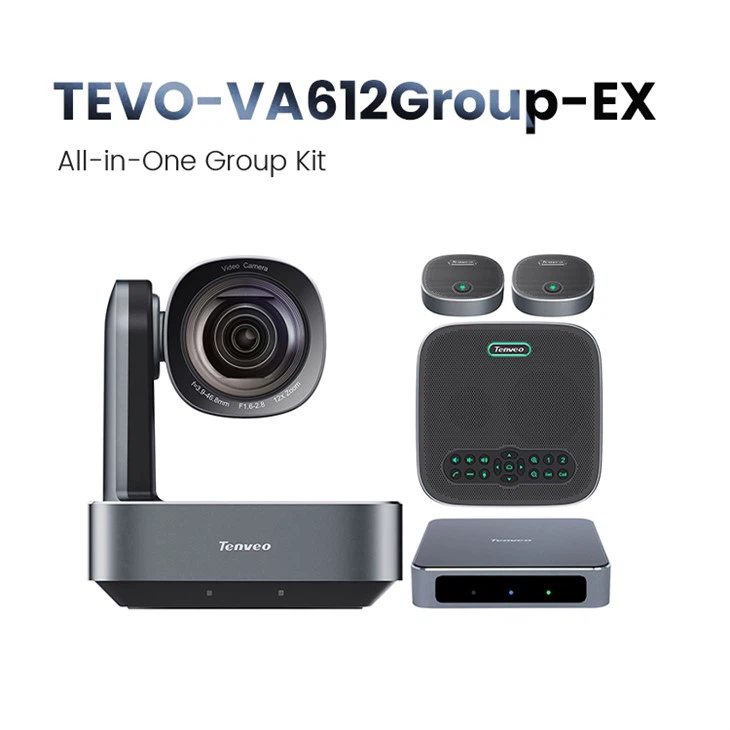 Audio Visual Conference Kit-4K HDMI Camera 12x Zoom Wireless Microphone Speakerphone 2 Expansion MICS