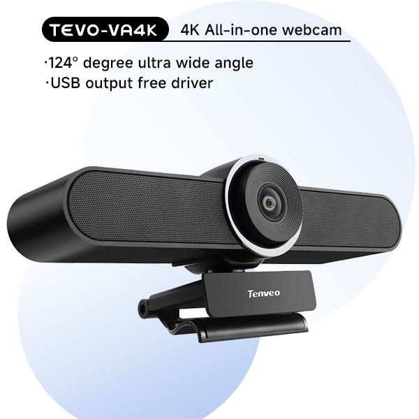 USB 4K-webbkamera med inbyggd mikrofon