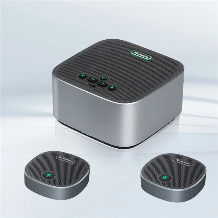 Wireless Conference Microphone Bluetooth Speakerphone With 2 Expansion Microphones